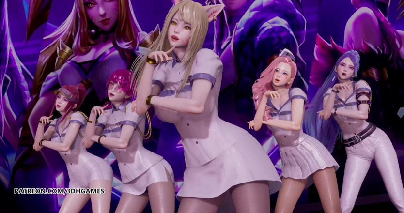 3D-Hentai Games: Somi - Apa yang Awak Menunggu Striptis Ahri Akali Kaisa Evelynn...