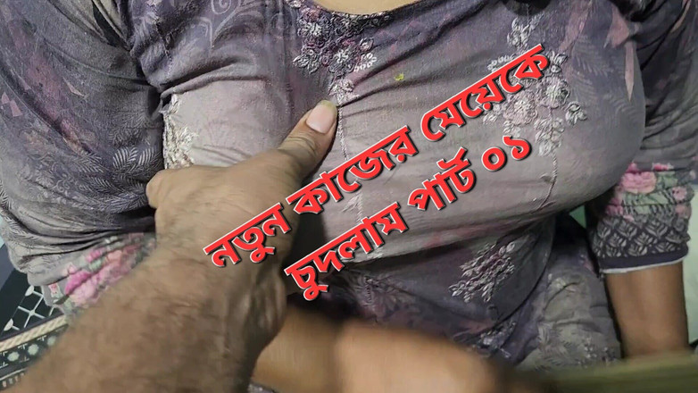 Akhi moni: 新しい働く女の子が家でセックス