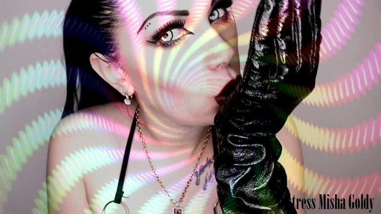 Goddess Misha Goldy: My shiny gloves own you! Strong mind fuck &amp; JOI