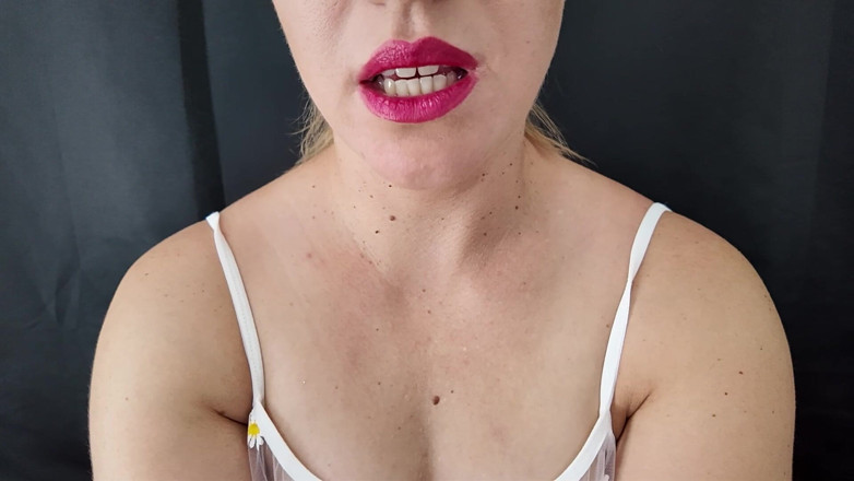 Stacey Reid: Red Lips Blowjob JOI Cum Countdown From 60