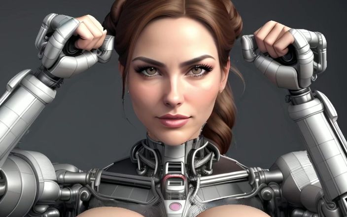 AI Porn: Kybernetische schätzchen 3D hentai - Digitale kunst