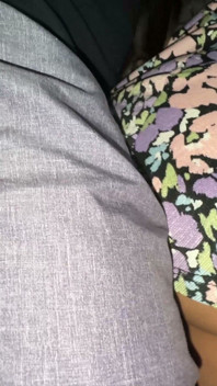 She Grabs the Penis of a Stranger with a Huge Erection.