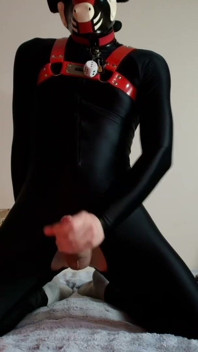 Needy Black Suit Pup Strokes and Cums. Full on My Fancentro