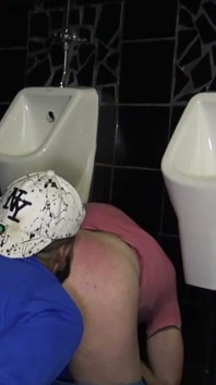 Slut Fucked Raw in Public Toiles by Arab