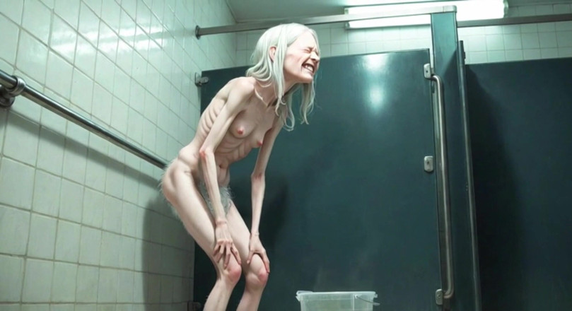 YOUR BEST FANTASY: Old Granny Public Pissing in Bucket - Hairy Wet Pussy &amp; Real...