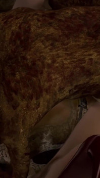 3 boyutlu seksi Asyalı evli kadın çıplak büyük göğüslerini canavar tarafından sikiliyor