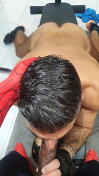 Il supereroe Spiderman e papà