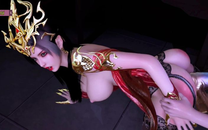 Soiyu Hentai: Medusa Queen y Feng Qing Yi seducen - animación 3D