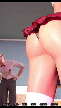 Sexbot - professora sexy com peitões seduz cara de sorte, professor de sexo peituda quer fodê-los - momentos mais quentes de jogo