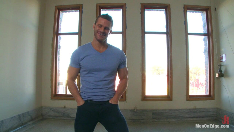 Men on Edge: Super Hunk Landon Conrad Tied up and Edged for the...