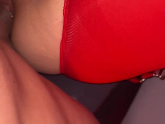 Hot Wife in Sexy Red Lingerie Fucking First Her Husband and After Her Punishment with Hard Anal Fucking (Bad xhabit)