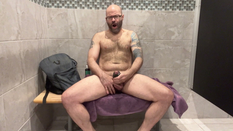 Hairy Wolfe: Stepdad Loves to Workout and Jerk off in Locker Room...