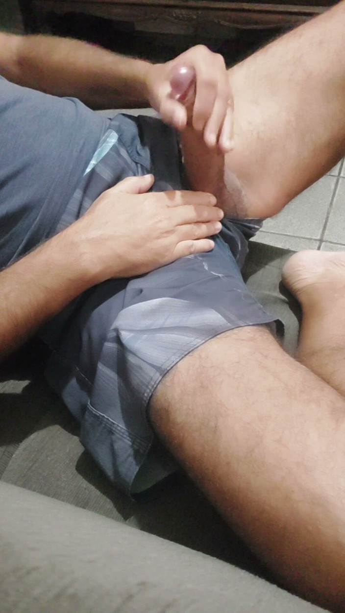 Ladysilvas: Ladysilva Jerking off His Cock Until It's Big and Hard