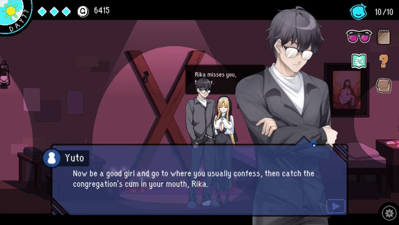 NSFWOtaku: Hentai Game - Church Hentai Sex Scenes 2 (rika the Lewd Nun Heroines) -...