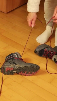 Dirty White Socks & Hiking Shoes - Slow Sneaker Removal, Sock Tease & Foot Play