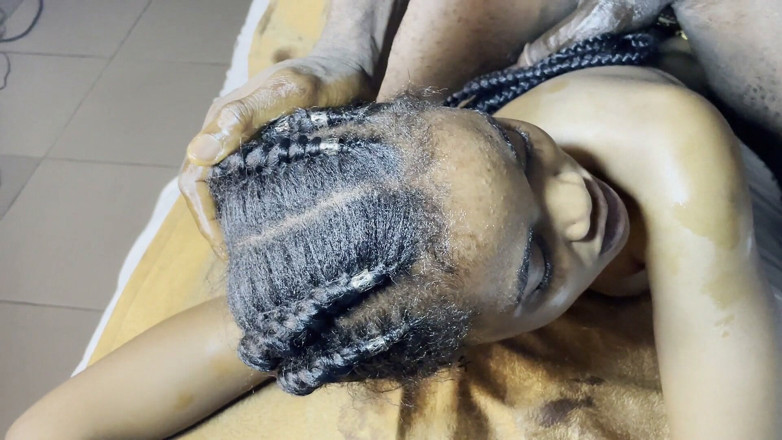 African Beauties: Hair Fetish for Ebony Teen Receiving Cum