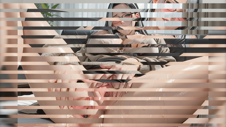 LustRender: Thủ thư trưởng thành quyến rũ banh âm hộ với kính...