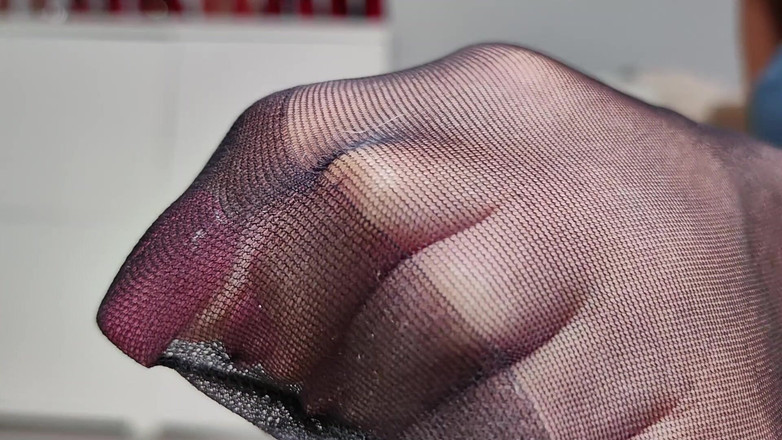 Goddess Lena: 나일론 스타킹, 청바지, 노새