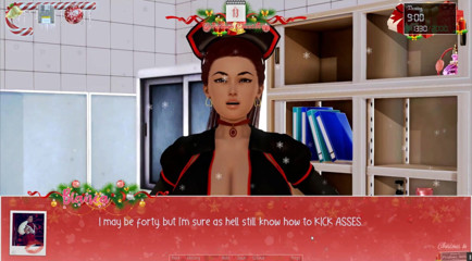Cumming Gaming: Безграничная Рождественская (Xmas хентай порно игра), эпизод 8 армейская борьба против моей мачехи лучшей подруги перед трахом ее киску милфы