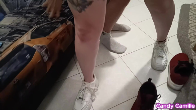 Candy Camille: Husband Shares Wife with Friend, Swallows Condom Cum and Gets...