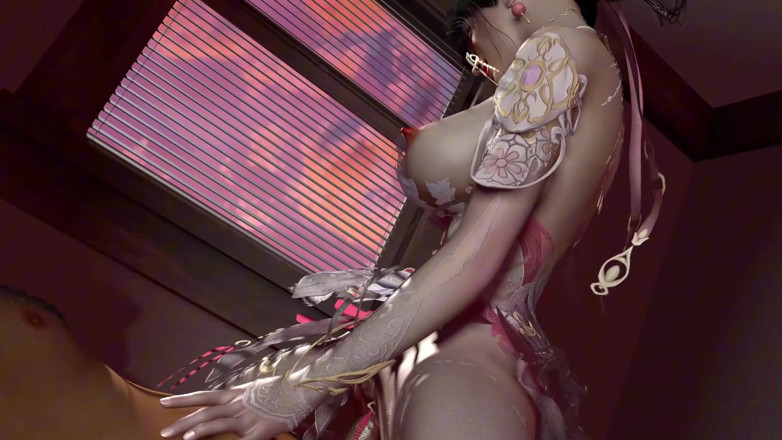 Why fuck so hard: セクシーなドレスを着た3Dの欲求不満なスラットコスプレモデルが激しく犯された