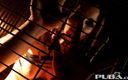 PUBA Solo: Dani Daniels сучка в ловушке внутри клетки для домашнего животного