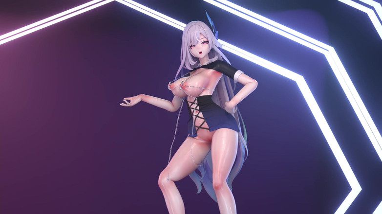 MikuMotion: [mmd]丝柯克up and Down 乳链包臀裙