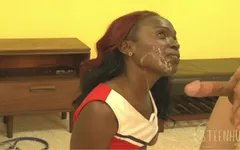 This Ebony Cheerleader Undergoes a Thorough Examination