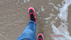 GayKinkCouple: Masturbare riscantă la plajă