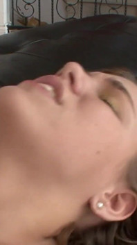 Sensational brunette teen sucks and fucks big cock
