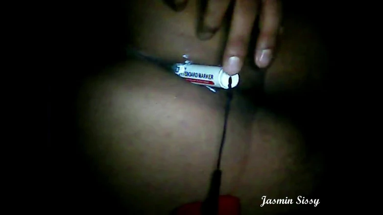 angelscs2008: Jasmin Shemale Фембойский транс транс наслаждается анальной мастурбацией и играет с дилдо в домашнем видео, плаг