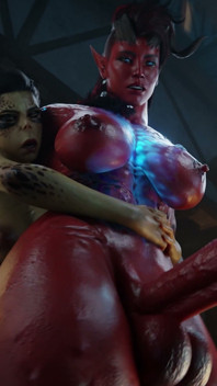 Futanari Lae'zel Deepthroat & Anal Karlach Demon - 3D Baldurs Gate Futa Girls Animation