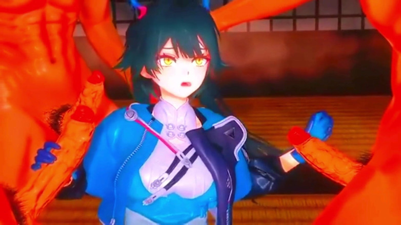 NSFWOtaku: Arknights endfield - Chen gangbang ntr sex - animaciones hentai en 3d
