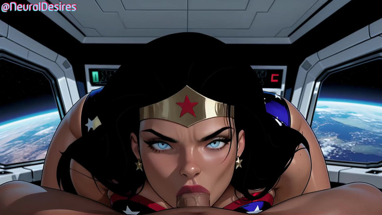 Neural Desires: Wonder Woman's tabbo-plezier parodie Ai Generated