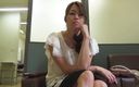 Caribbeancom: Brunett japansk college flicka blir fitta slickad och smälld till...