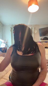 Wet Look Dress Tease