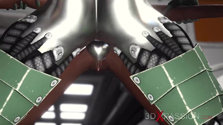 3dxpassion: Sesso sull'aereo extraplano! Sci-fi android scopa forte una ragazza nera...