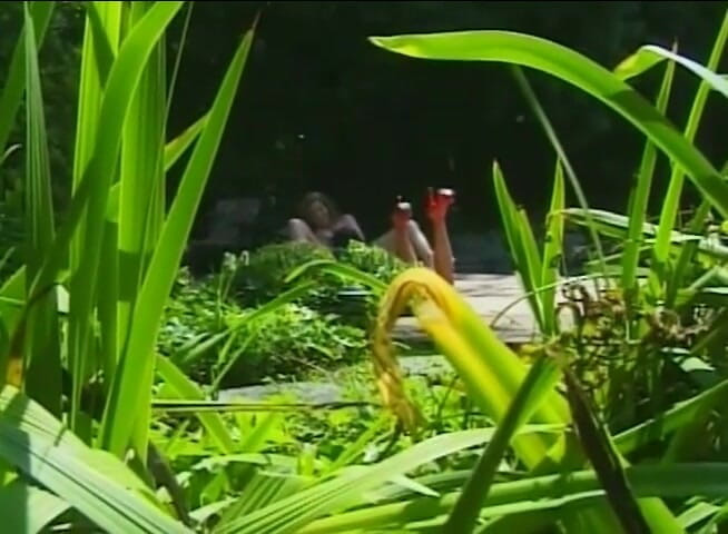 Lesbo Tube: 二つの温泉レズビアン舐めている猫外