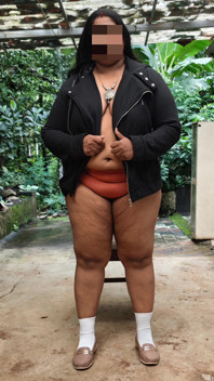 Chubby Indian Girl in Black Jack Completely Strips for Camera