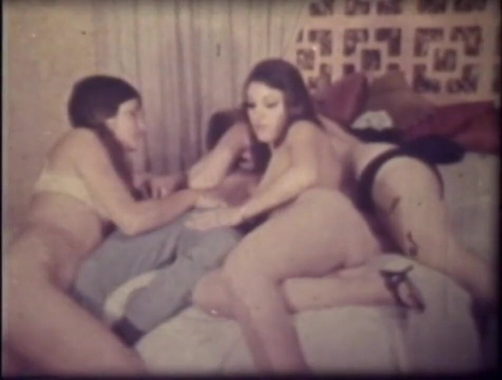 Vintage megastore: Stepsister and BFF teen tricked a stepbrother into sex.