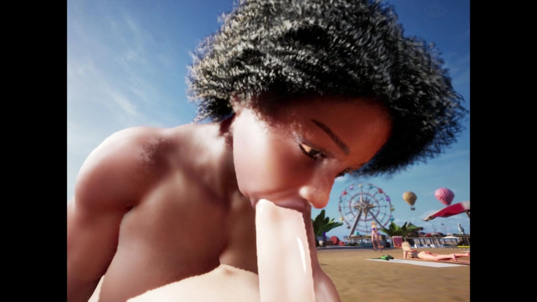 Denis animation: Куліта бразильська дівчина з сідницями та великими грудьми