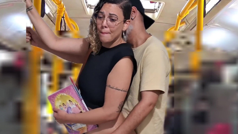 Gabi SweetCouplesStories: Slutty Student Gets Cumshot on the Bus