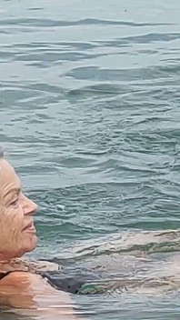 Granny Goes Swimming in a Sexy Swimsuit!