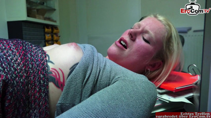 EroCom: Skinny German wife in nylons fucked at job interview