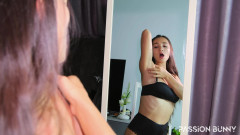 PassionBunny: Blikající podpaží fetiš zrcadla