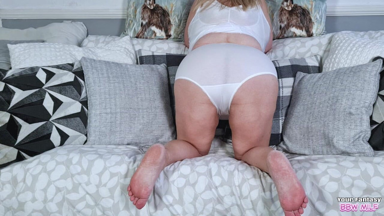 BBW_Wife: Můj velký kulatý zadek v kalhotkách velké babičky (amatérská milf manželka...