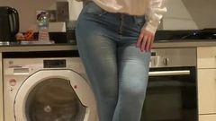 Jeans Day to Work Big Ass Satin Secretary JOI