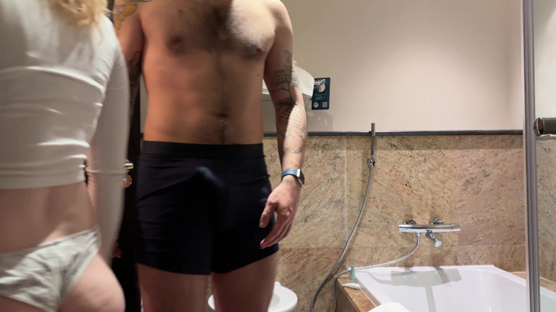 Spacenintenda: Dry Humping Wet Big Ass in the Hotel Bathroom