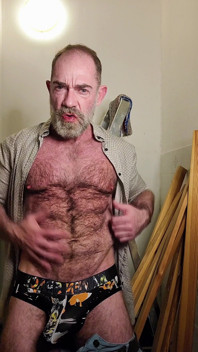 Hairy Dilf Gets Caught Wanking