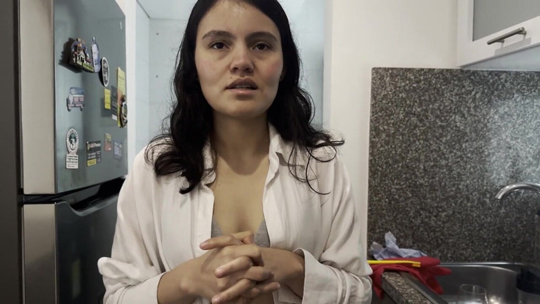 scarlettandc: Lesbian Sex with My Husband's Stepsister in the Kitchen While...